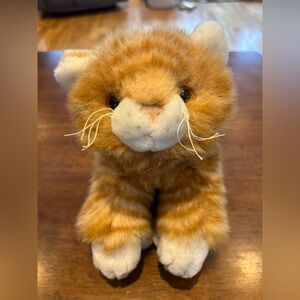 FAO Schwarz Fifth Ave
Orange Tabby Cat Soft Floppy With Orange Eyes EUC 10" HTF